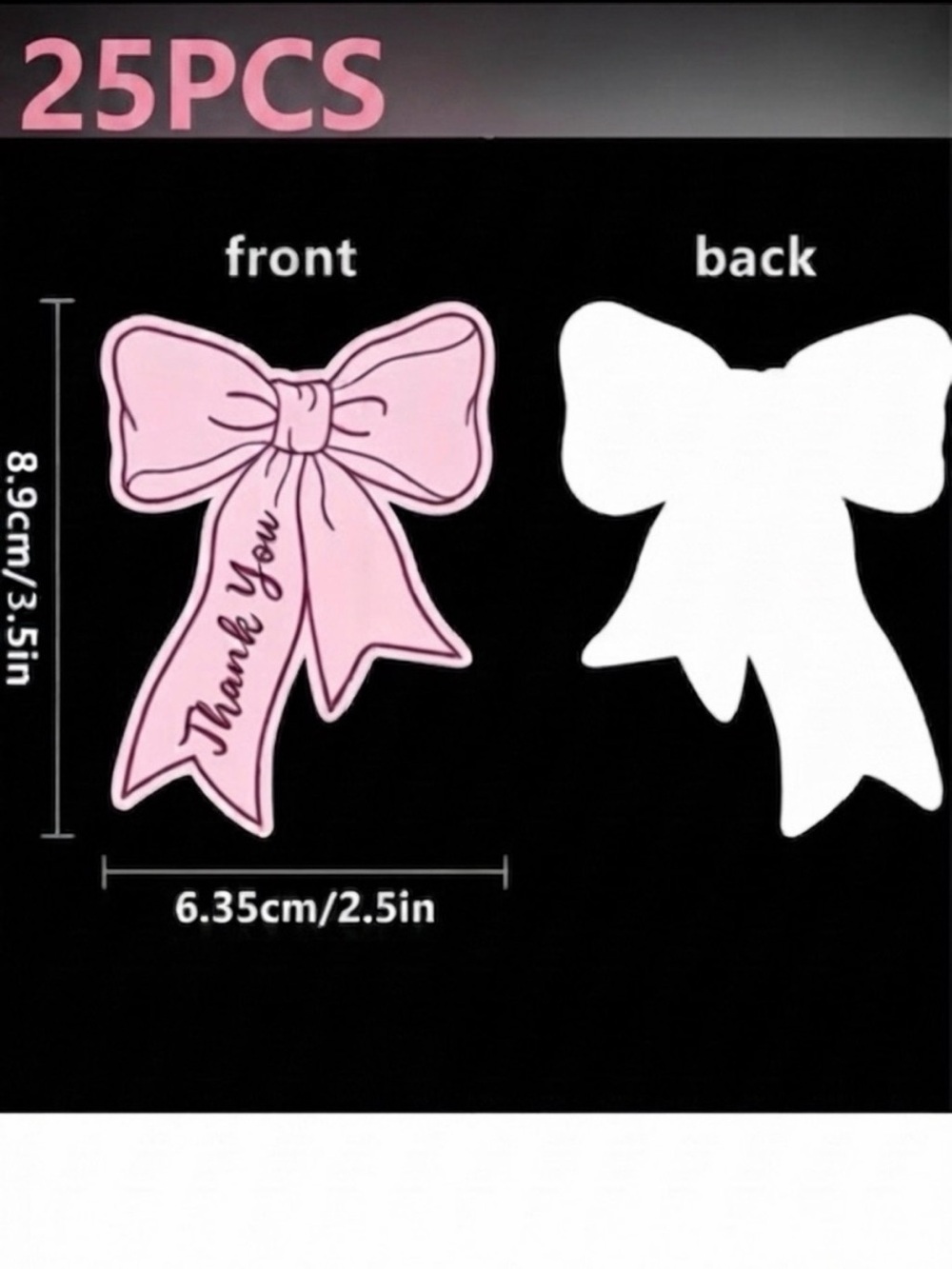 575pc Bundle: 25 Large Poly Mailers, 25 Cello Bags, 25 Cards & 500 Stickers - Picture 4 of 6